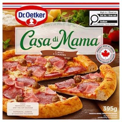Casa di Mama Three Meat Pizza
