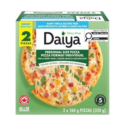 Dairy Free Gluten Free Veggie Lovers Personal Size Pizza (2 Pizzas)
